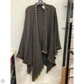 Poncho By Clothes Mentor In Black & Brown, Size: Osfm