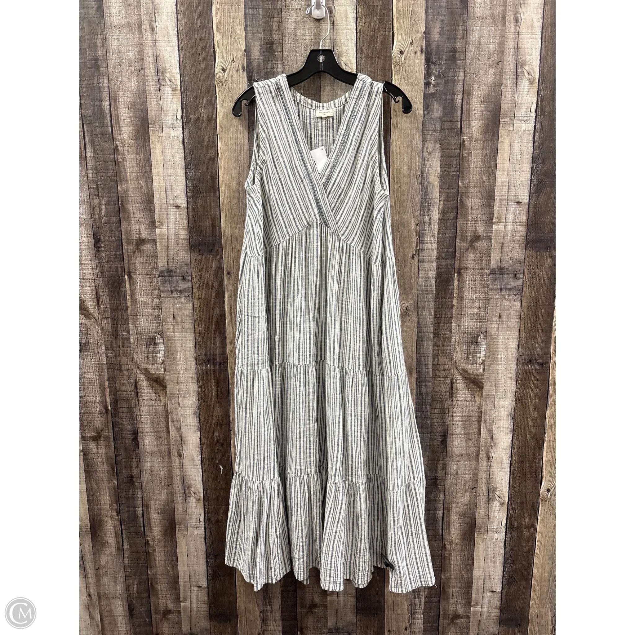 Dress Casual Maxi By World Market In Striped Pattern, Size: Xl