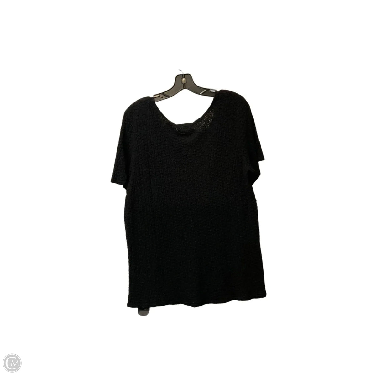 Top Short Sleeve By Worthington In Black, Size: 1x