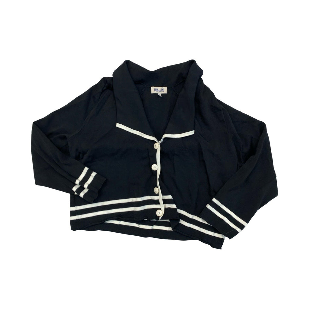Sweater Cardigan By Baum Und Pferdgarten In Black & White, Size:M