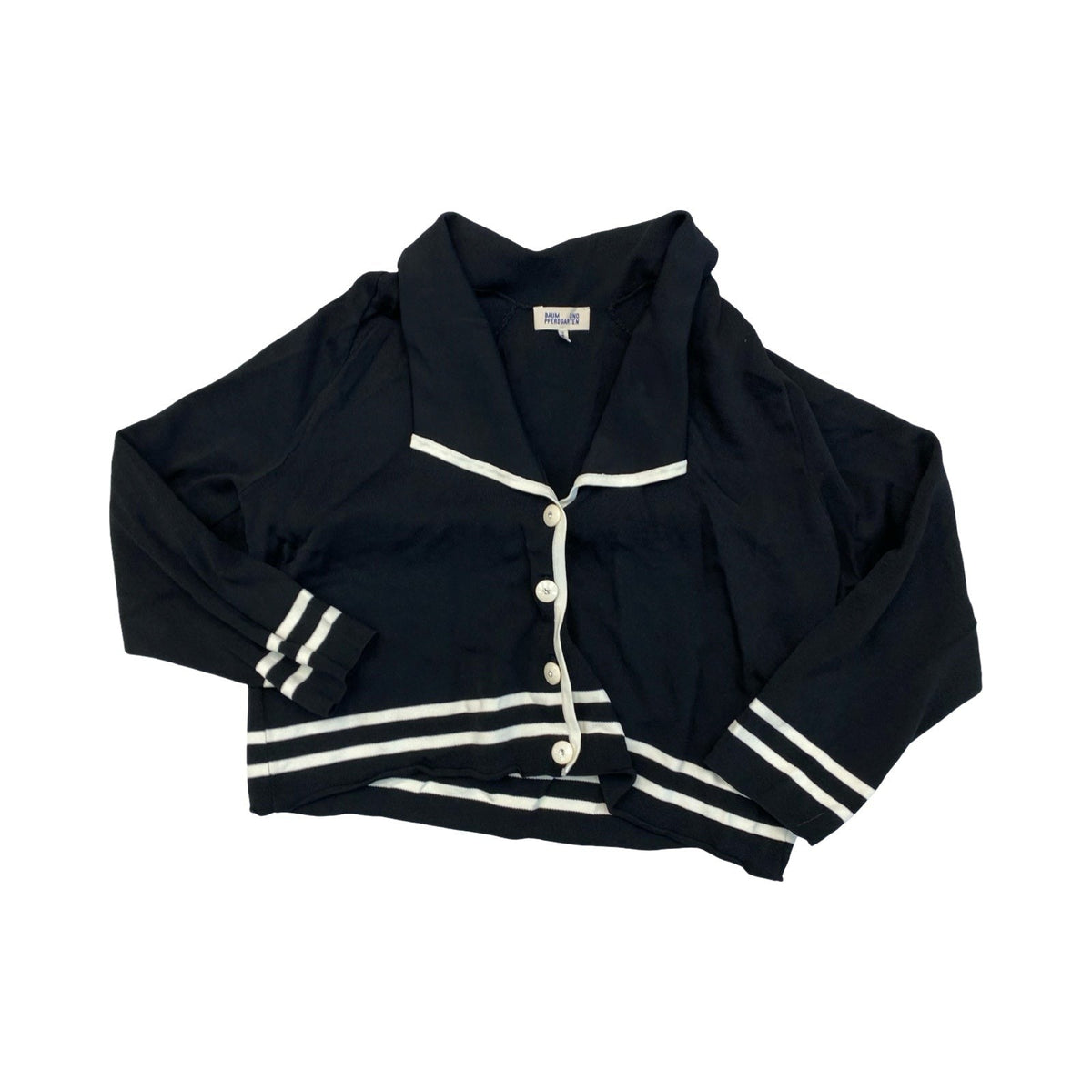 Sweater Cardigan By Baum Und Pferdgarten In Black & White, Size:M