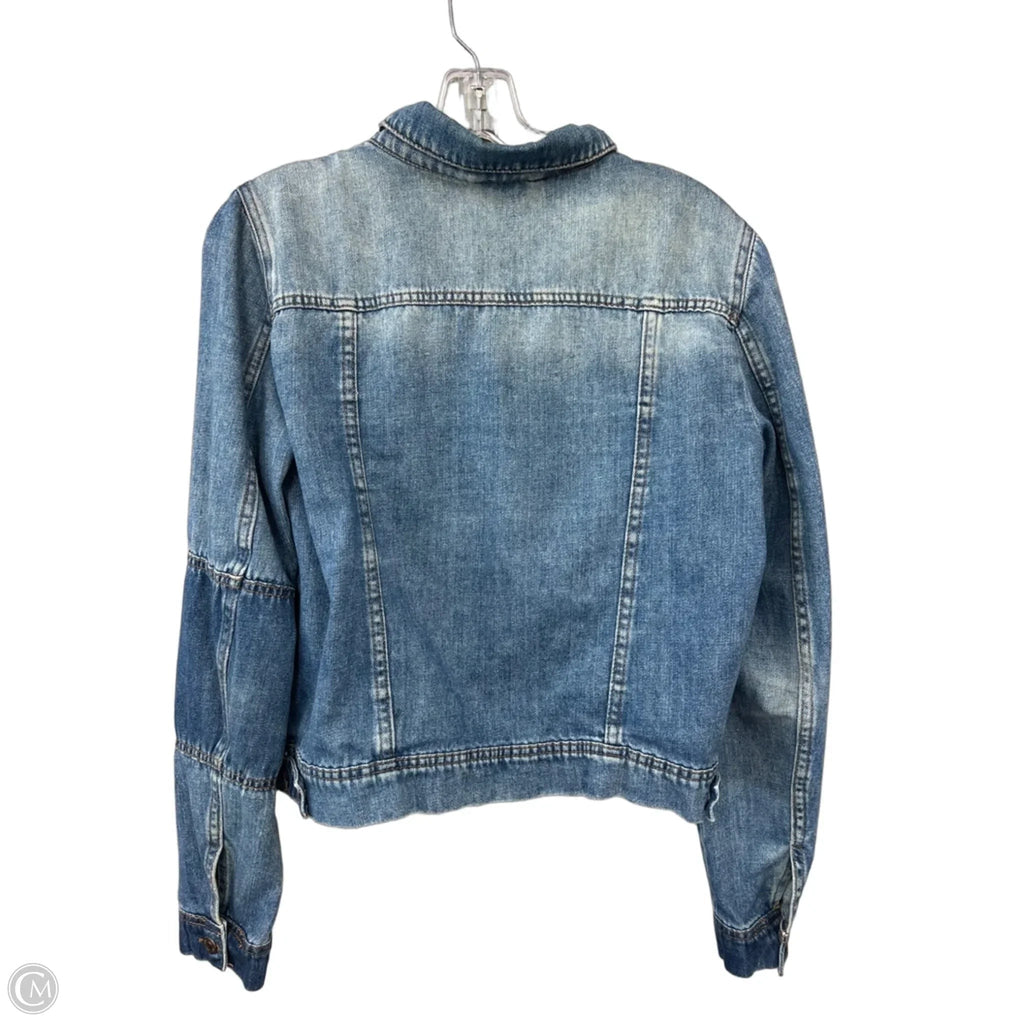 Jacket Denim By Free People In Blue Denim, Size: M