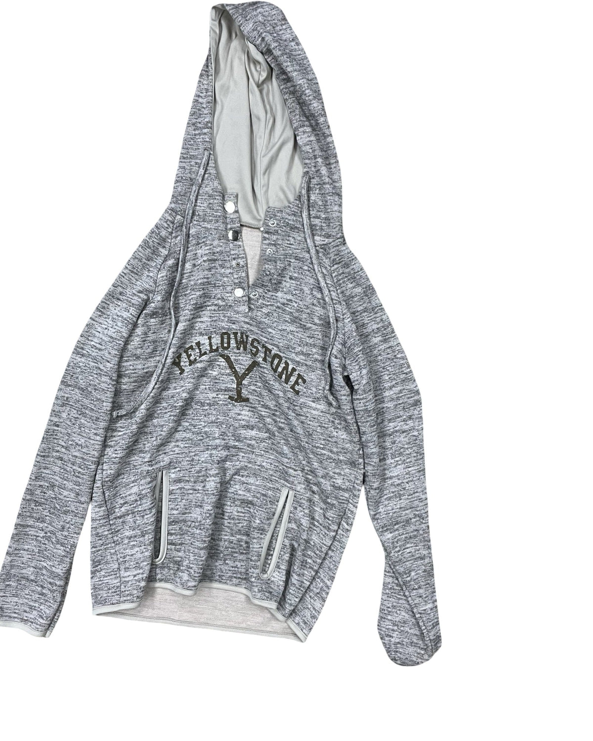 Sweatshirt Hoodie By Clothes Mentor In Grey, Size:L