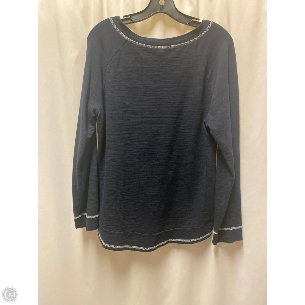 Top Long Sleeve By Talbots In Navy, Size: L