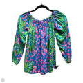 Top Long Sleeve Designer By Lilly Pulitzer In Blue & Pink, Size: Xxs