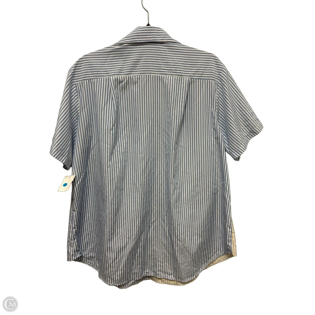 Blouse Short Sleeve By Shein In Striped Pattern, Size: Xl