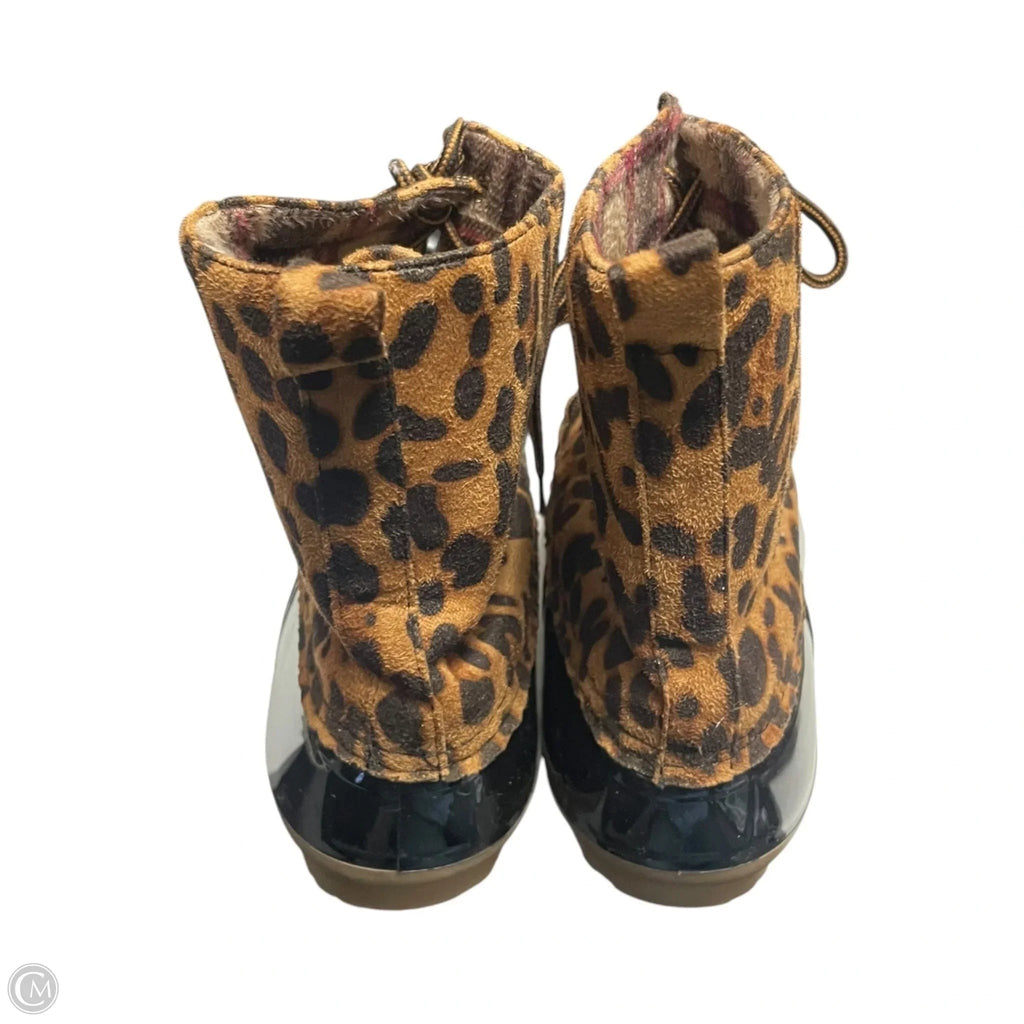 Boots Rain By Yoki In Animal Print, Size: 11
