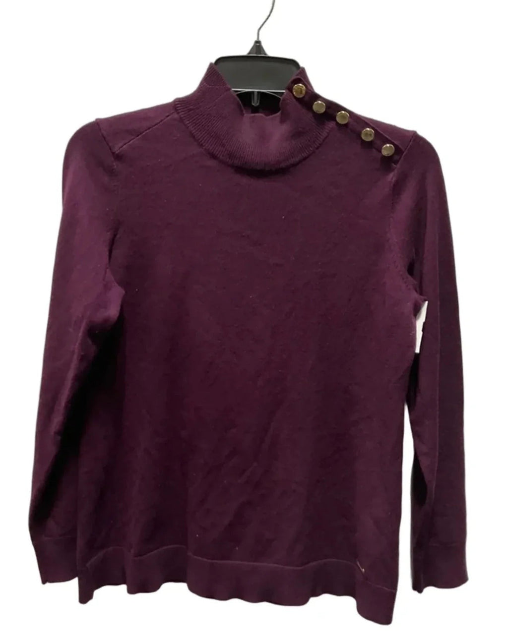 Top Long Sleeve By Calvin Klein In Maroon, Size: S