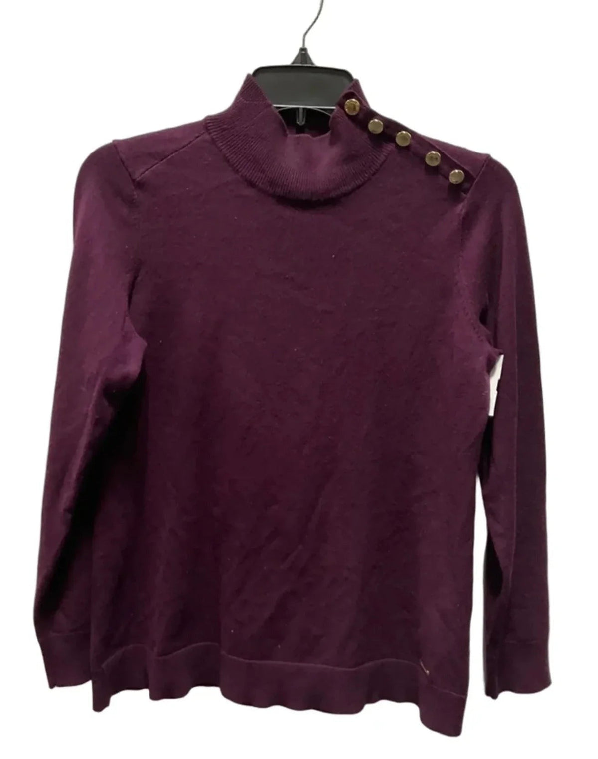 Top Long Sleeve By Calvin Klein In Maroon, Size: S