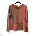 Sweater By Easel In Brown & Orange, Size: M