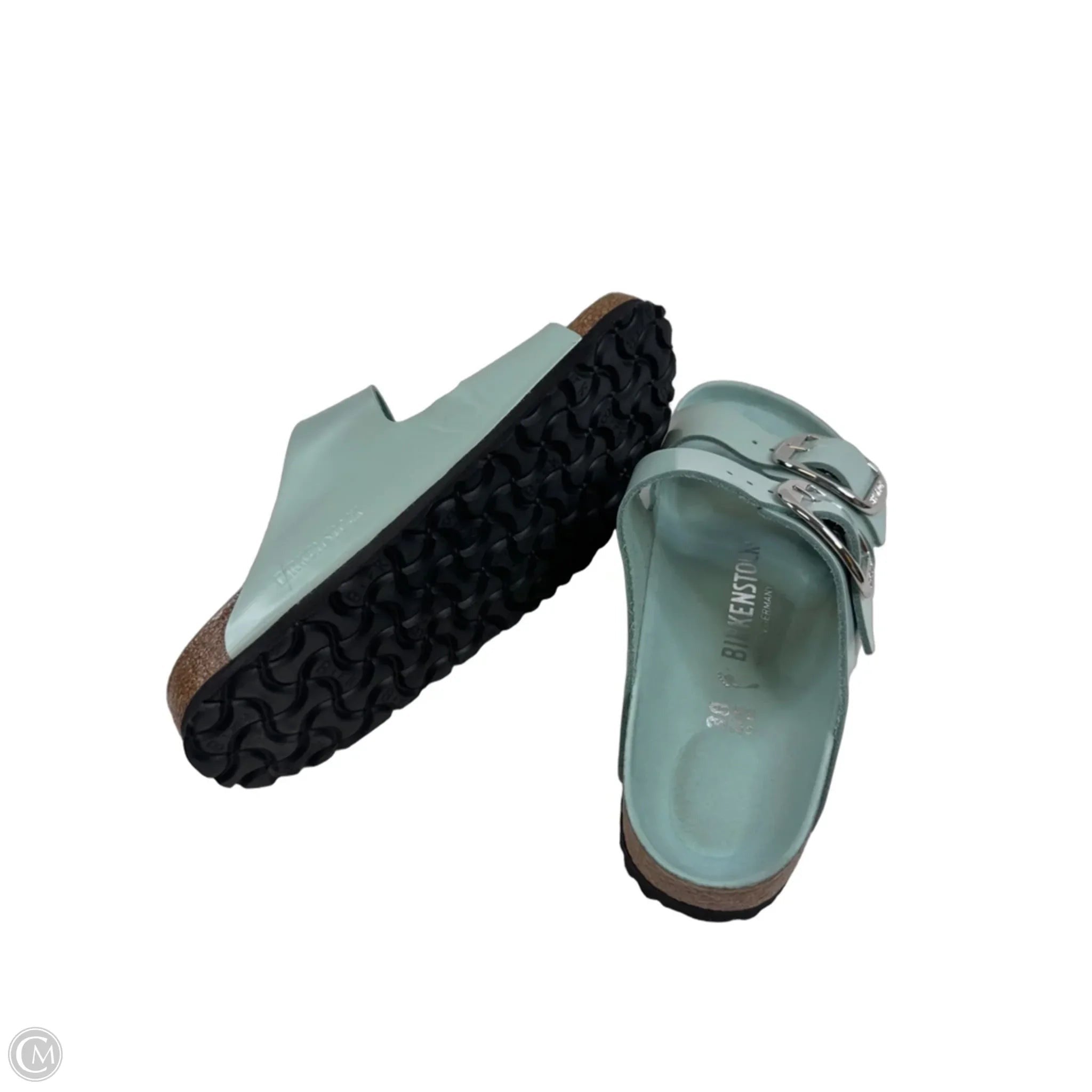 Sandals Flats By Birkenstock In Aqua, Size: 7