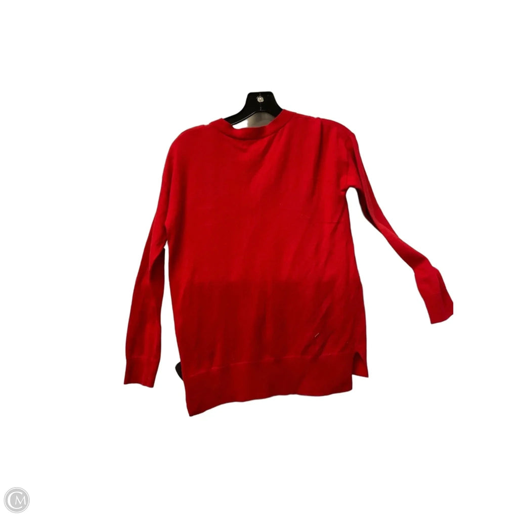 Top Long Sleeve By Banana Republic In Red, Size: Xs