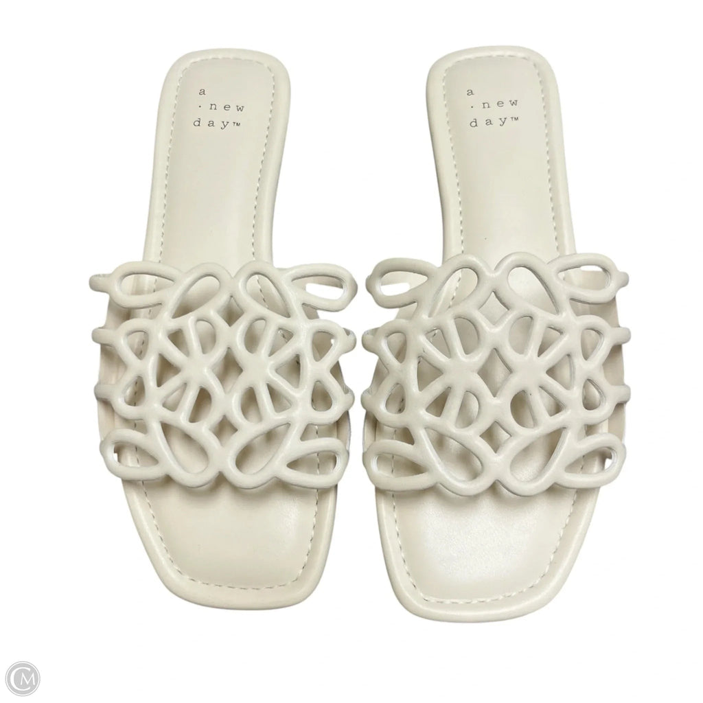 Sandals Flats By A New Day In White, Size: 5