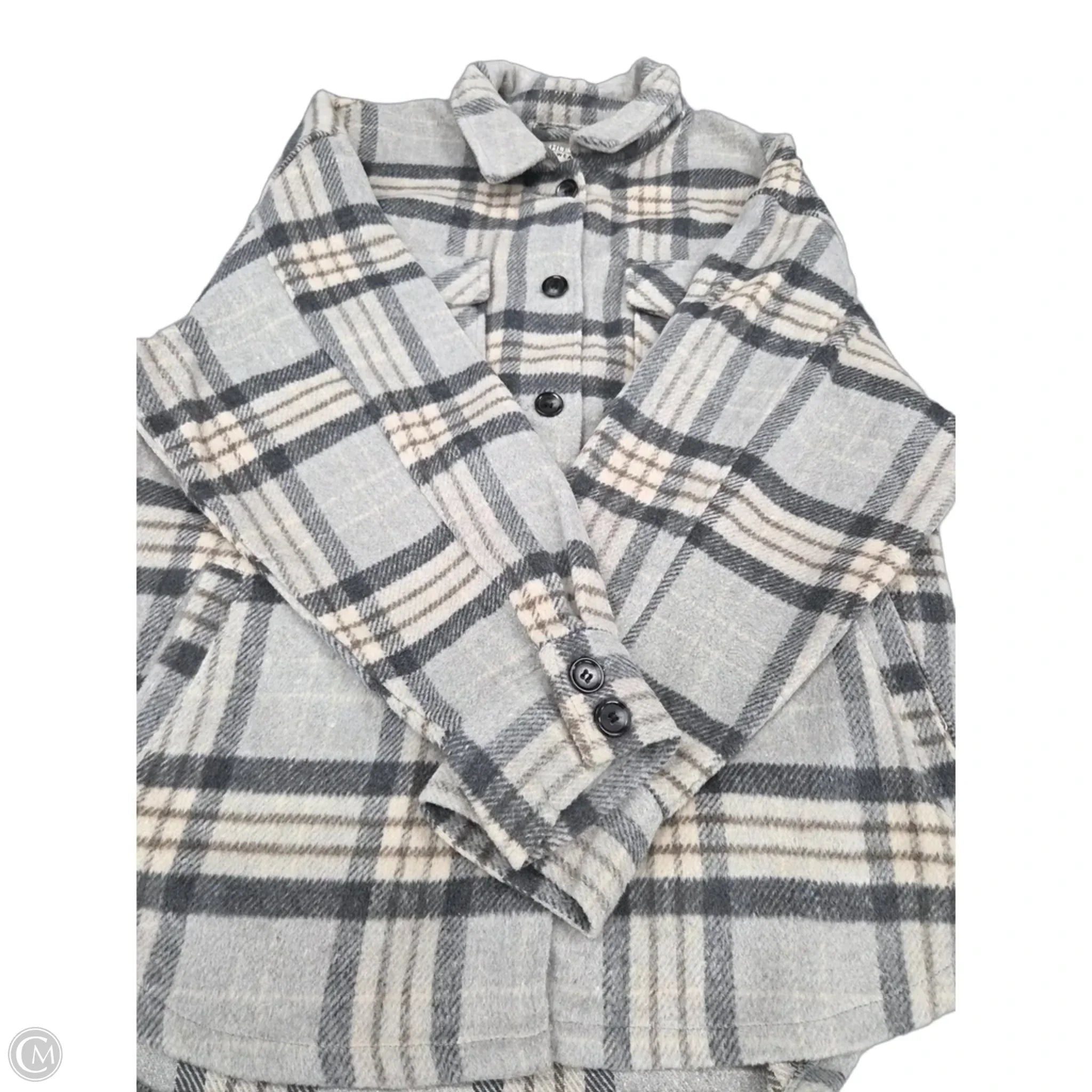 Jacket Shirt By Cme In Grey, Size: Xl