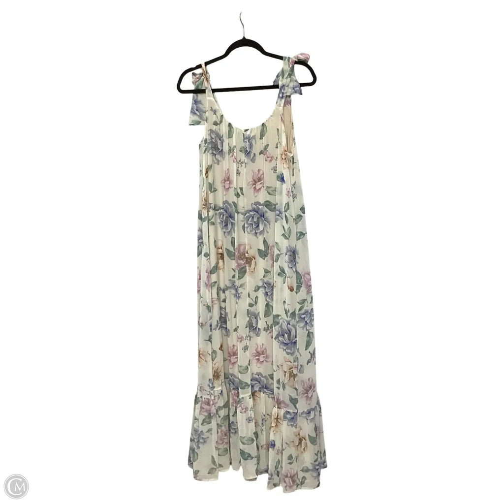Dress Casual Maxi By Adrienne In Floral Print, Size: S