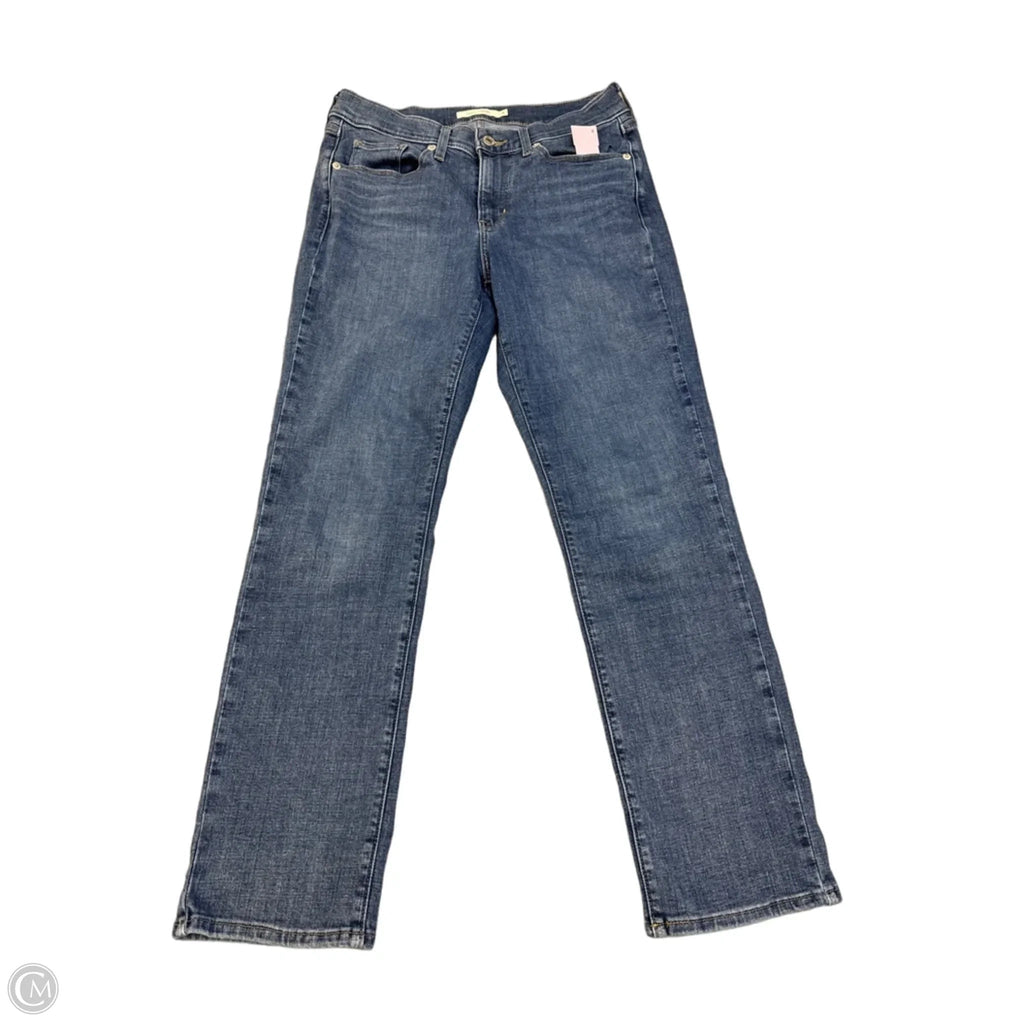 Jeans Straight By Levis In Blue Denim, Size: 4