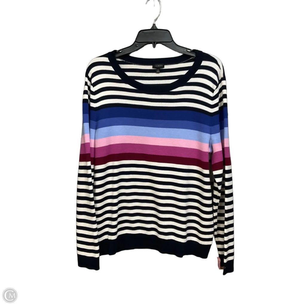 Top Long Sleeve By Talbots In Striped Pattern, Size: Xl