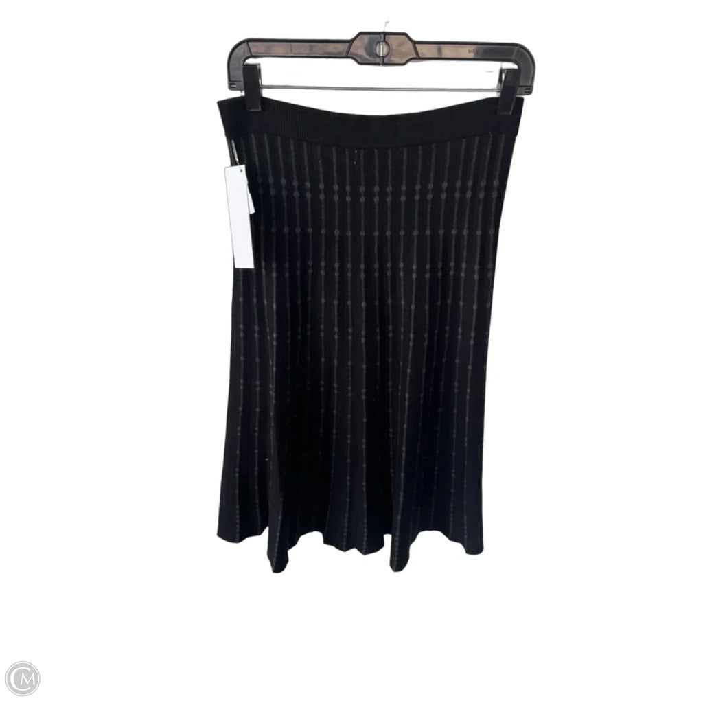 Skirt Midi By Max Studio In Black & Grey, Size: M