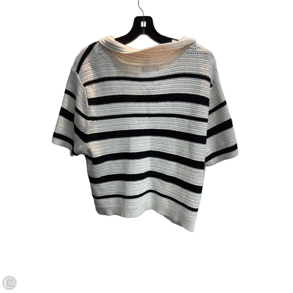 Sweater Short Sleeve By Universal Thread In Striped Pattern, Size: Xxl
