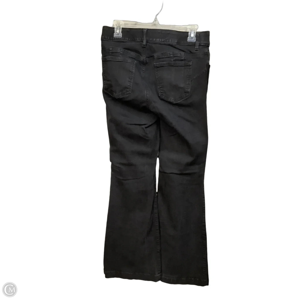 Jeans Flared By Torrid In Black Denim, Size: 10