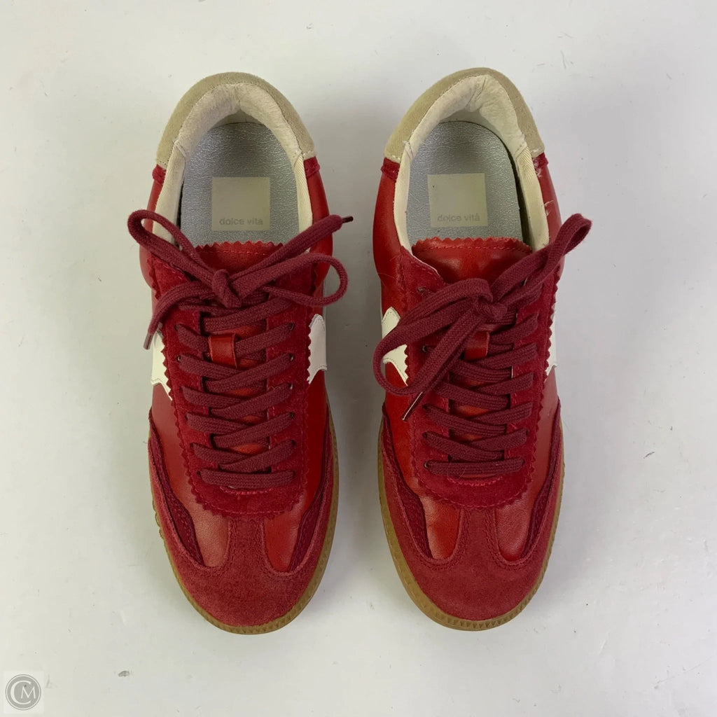 Shoes Sneakers By Dolce Vita In Red & White, Size: 6.5