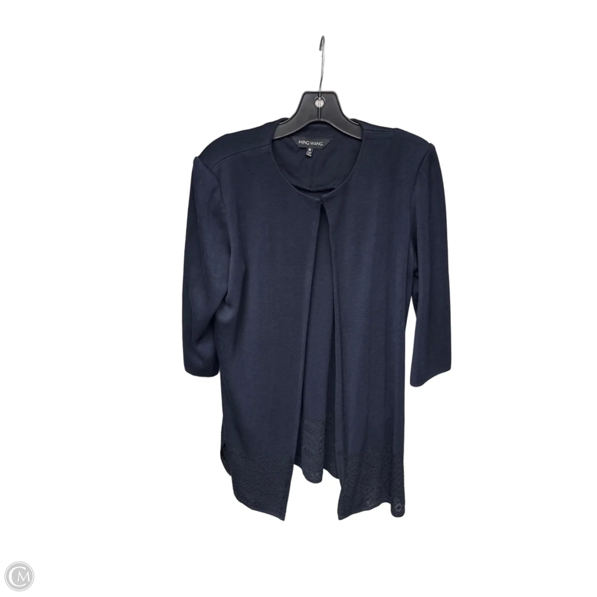 Cardigan By Ming Wang In Navy, Size: M