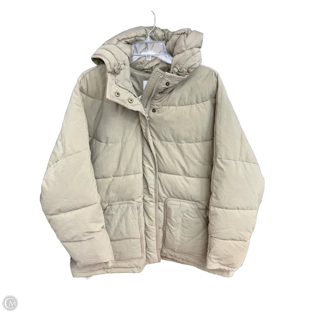 Coat Puffer & Quilted By Madewell In Tan, Size: 1x