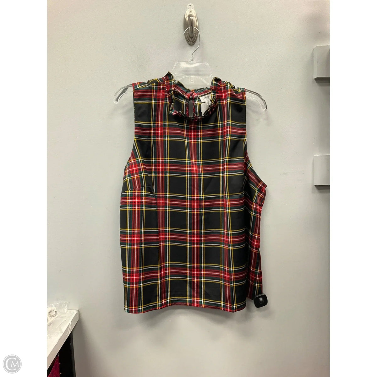 Top Sleeveless By J. Crew In Plaid Pattern, Size: 2x