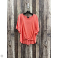 Top Short Sleeve By Ab Studio In Peach, Size: Xxl