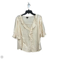 Blouse Short Sleeve By Torrid In Cream, Size: M