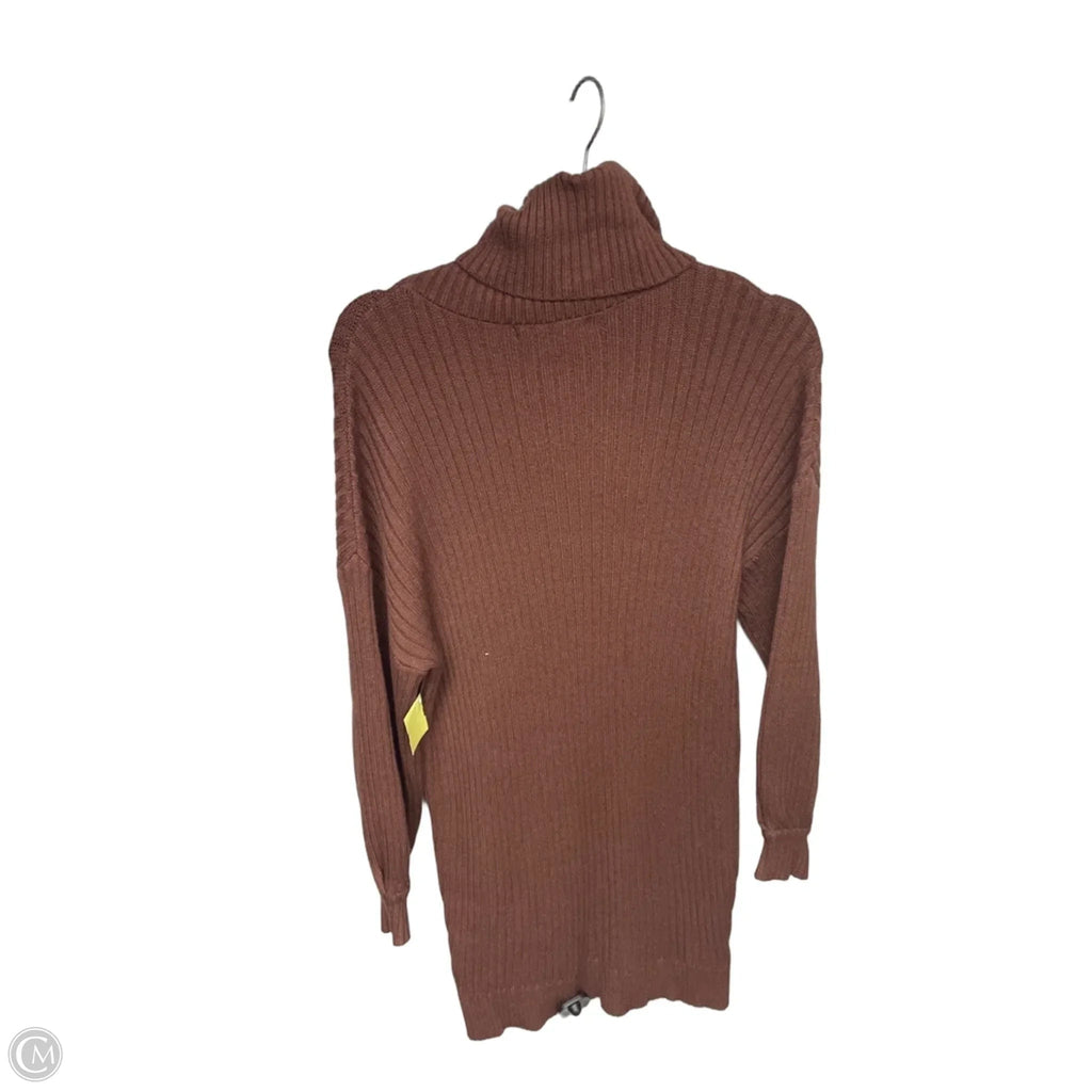 Dress Sweater By Clothes Mentor In Brown, Size: S