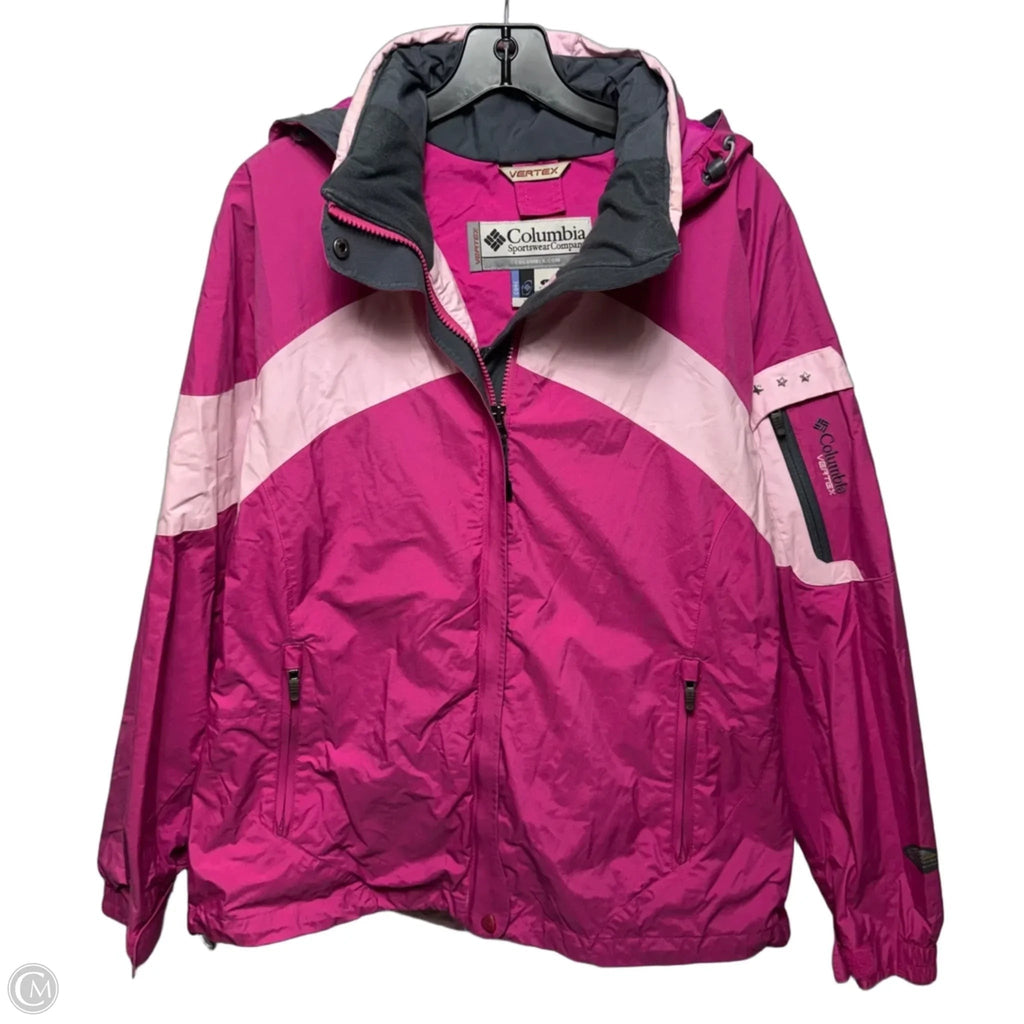 Vertex Windbreaker Jacket By Columbia In Pink, Size: L