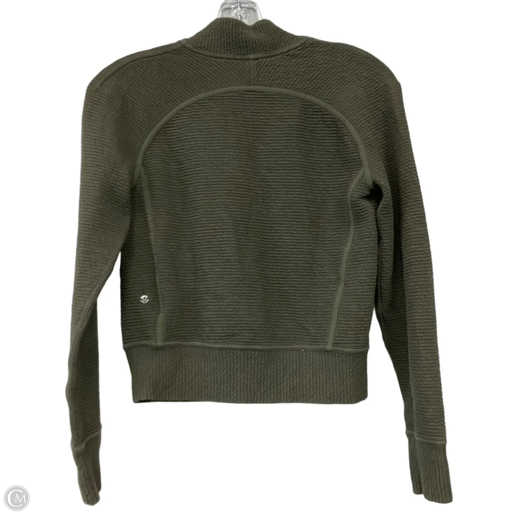 Athletic Jacket By Lululemon In Green, Size: 2
