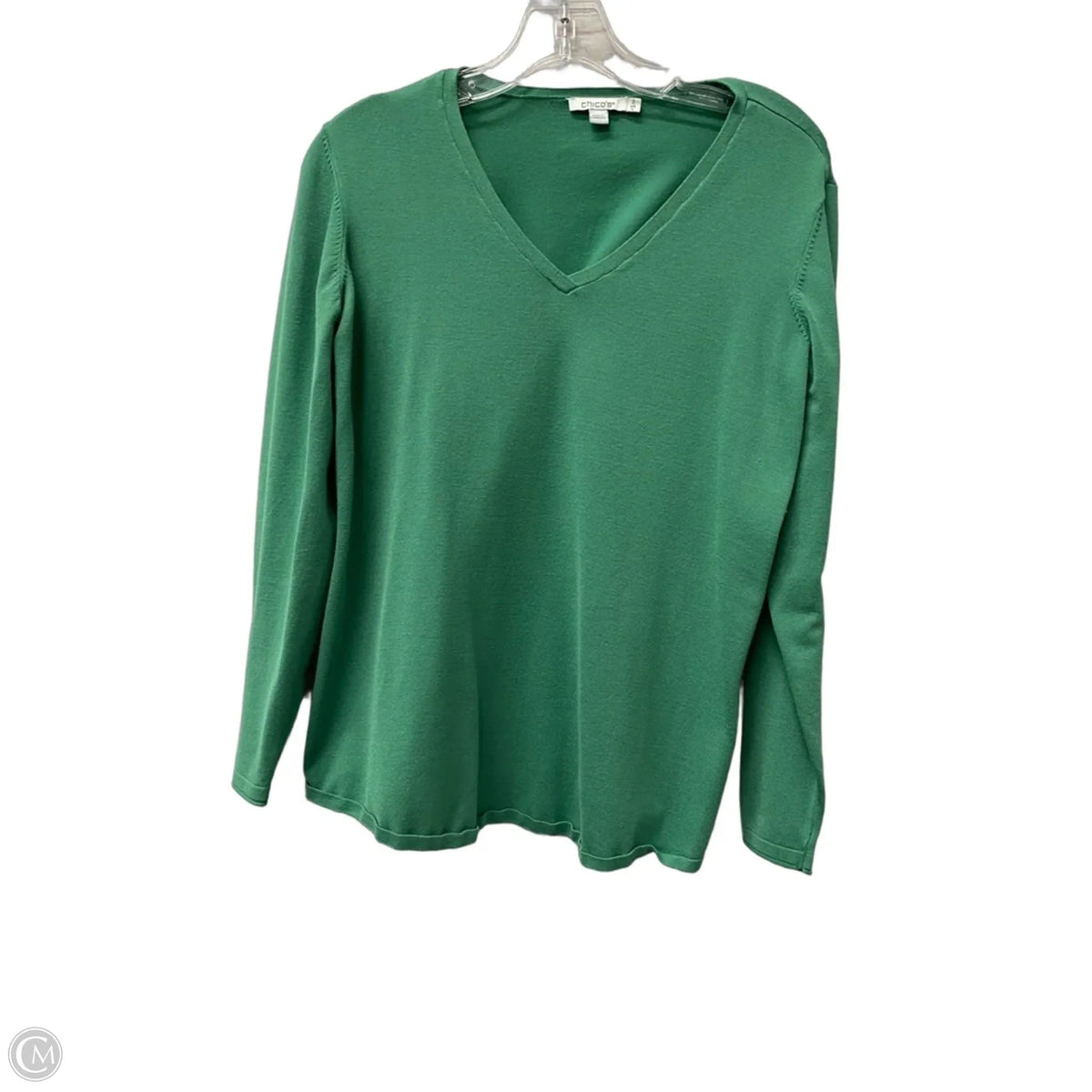 Sweater By Chicos In Green, Size: L