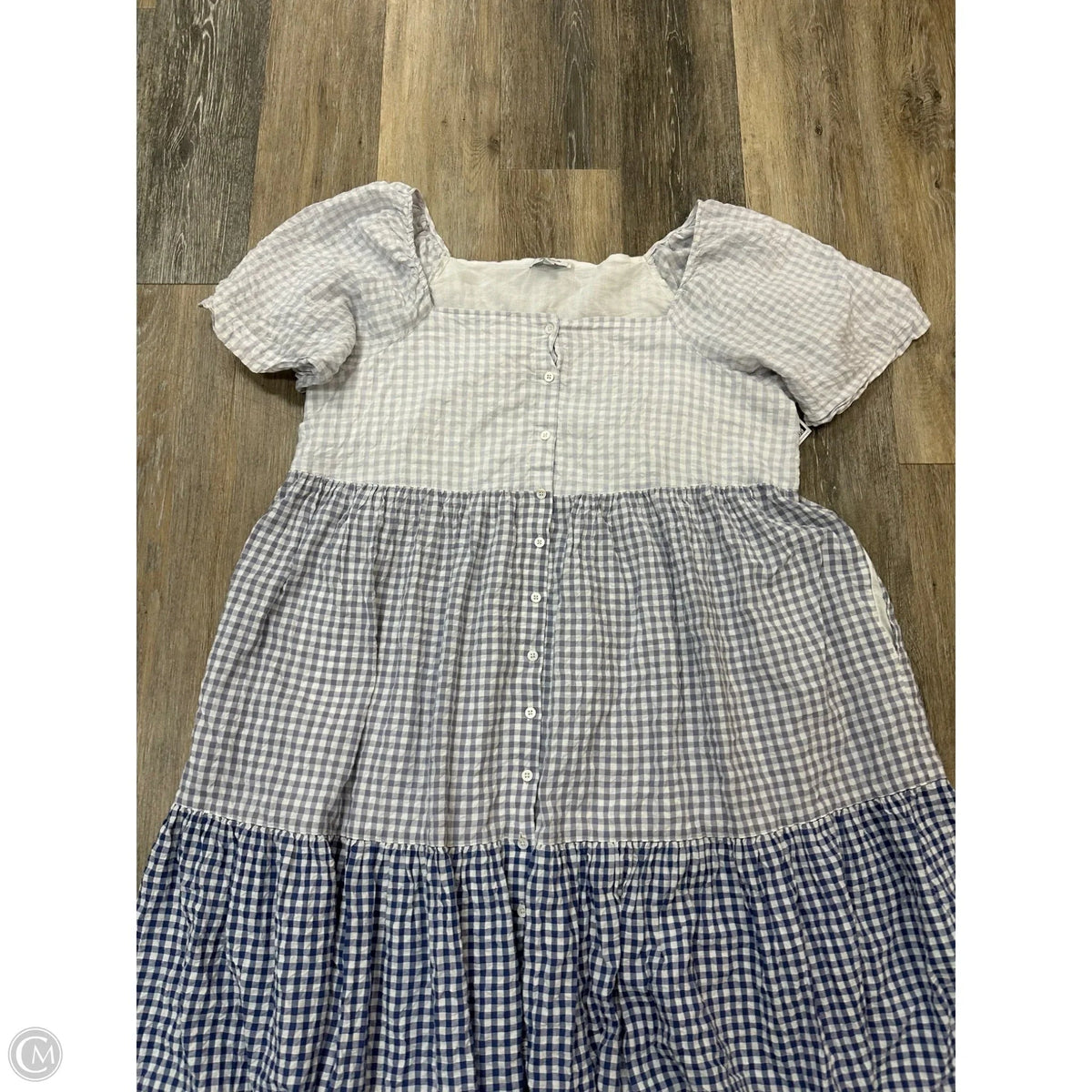 Dress Casual Midi By Madewell In Checkered Pattern, Size: Xl