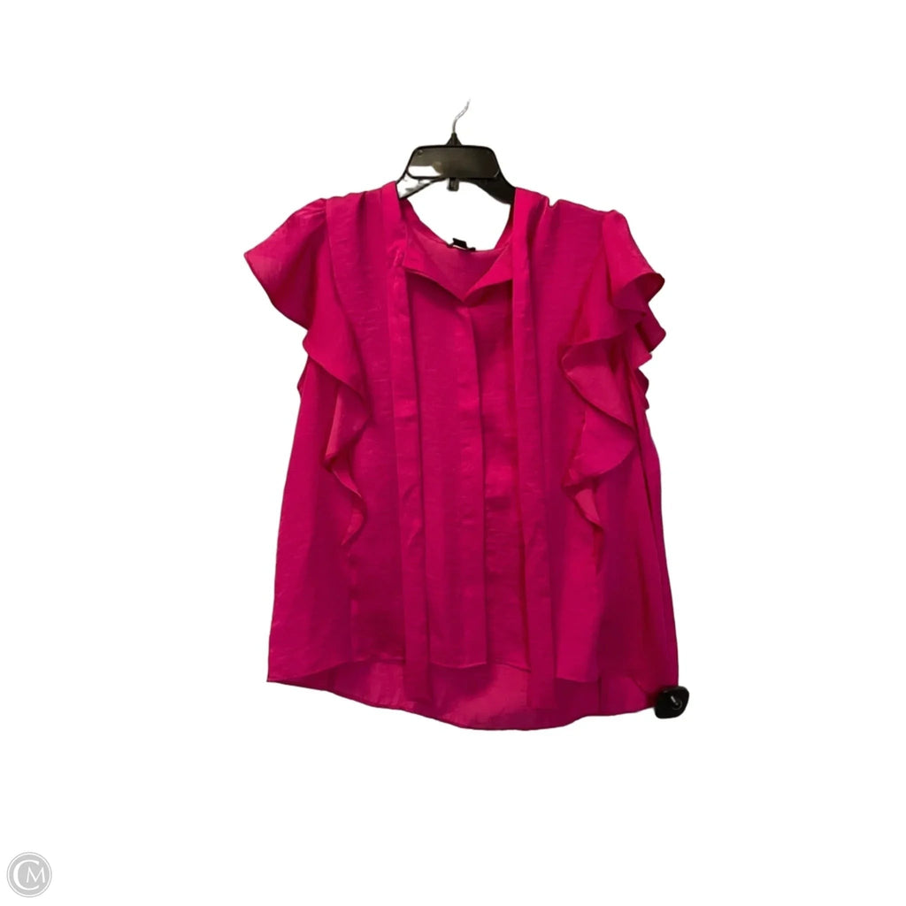 Top Sleeveless By Ann Taylor In Pink, Size: L