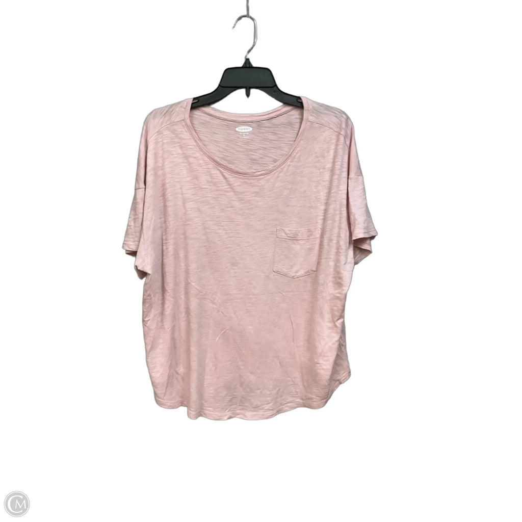 Top Short Sleeve Basic By Old Navy In Pink, Size: Xl