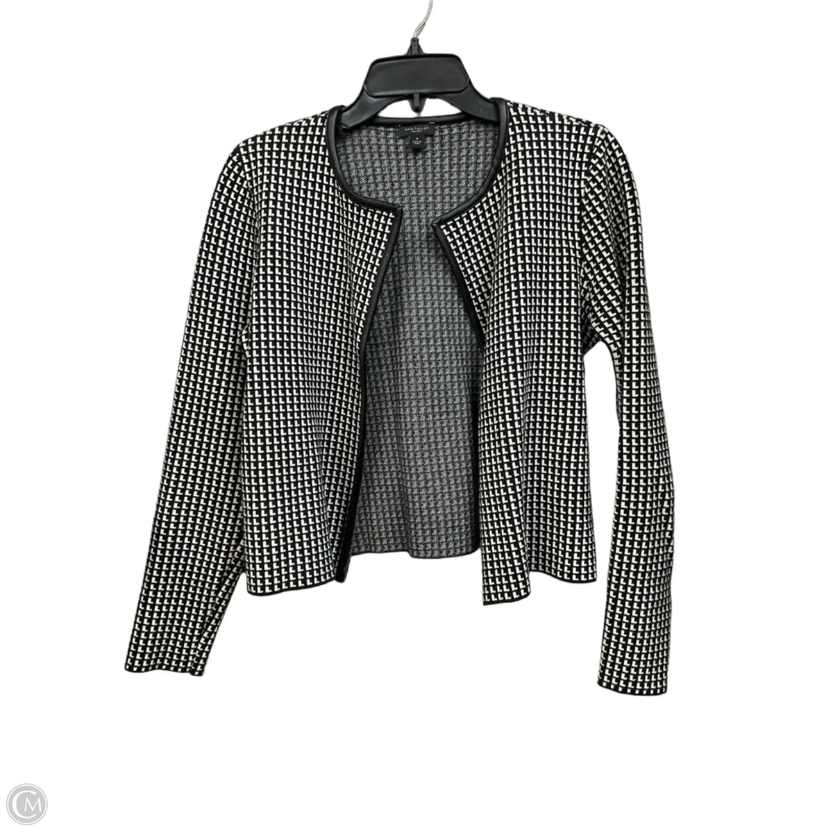 Cardigan By Ann Taylor In Black & White, Size: M