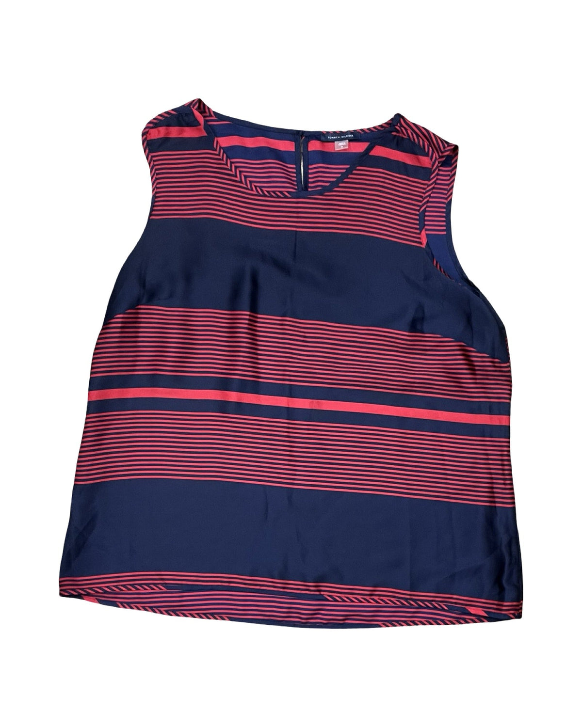 Top Sleeveless By Tommy Hilfiger In Blue & Red, Size:Xl