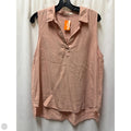 Top Sleeveless By Be Cool In Peach, Size: L