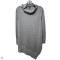 Merino Wool Sweater Tunic Long Sleeve By Eileen Fisher In Grey, Size: S