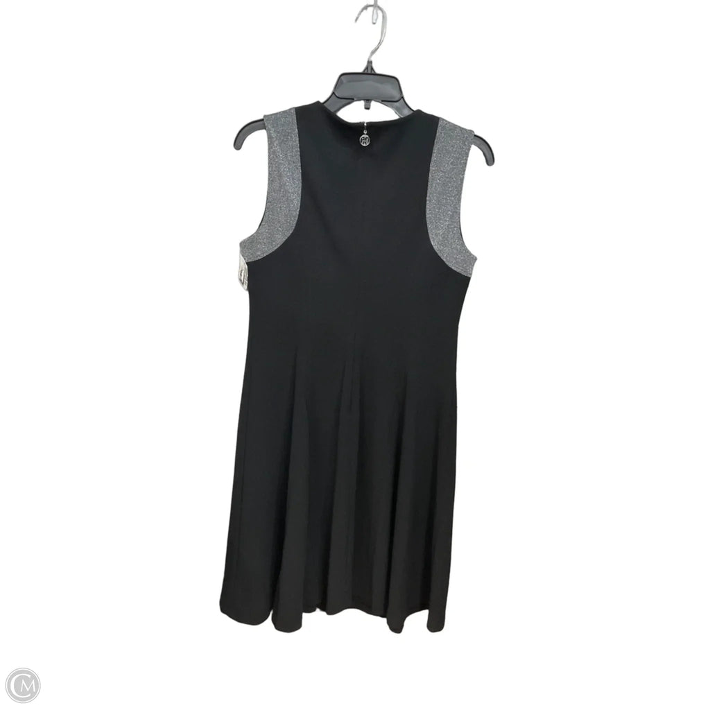 Dress Casual Midi By Tommy Hilfiger In Black & Silver, Size: S