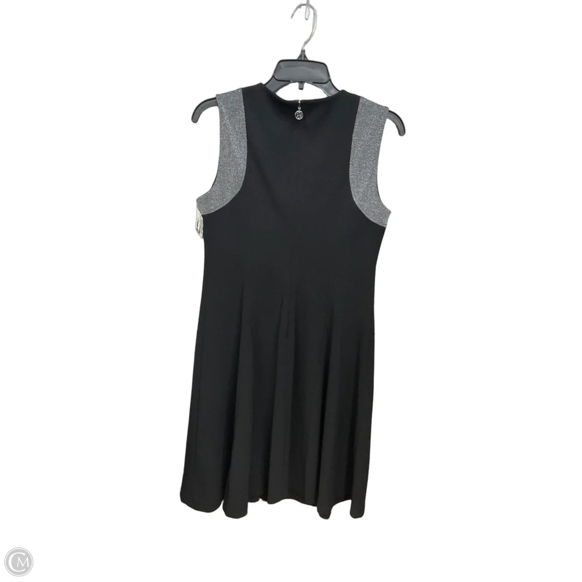Dress Casual Midi By Tommy Hilfiger In Black & Silver, Size: S