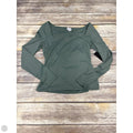 Athletic Top Long Sleeve Collar By 90 Degrees By Reflex In Green, Size: M