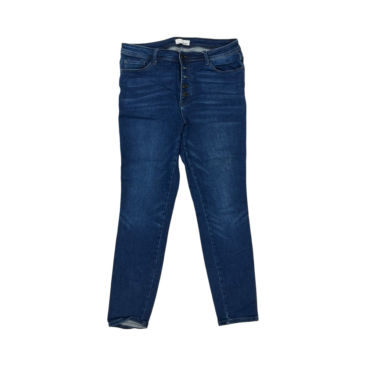 Jeans Skinny By Vervet In Blue Denim, Size:14
