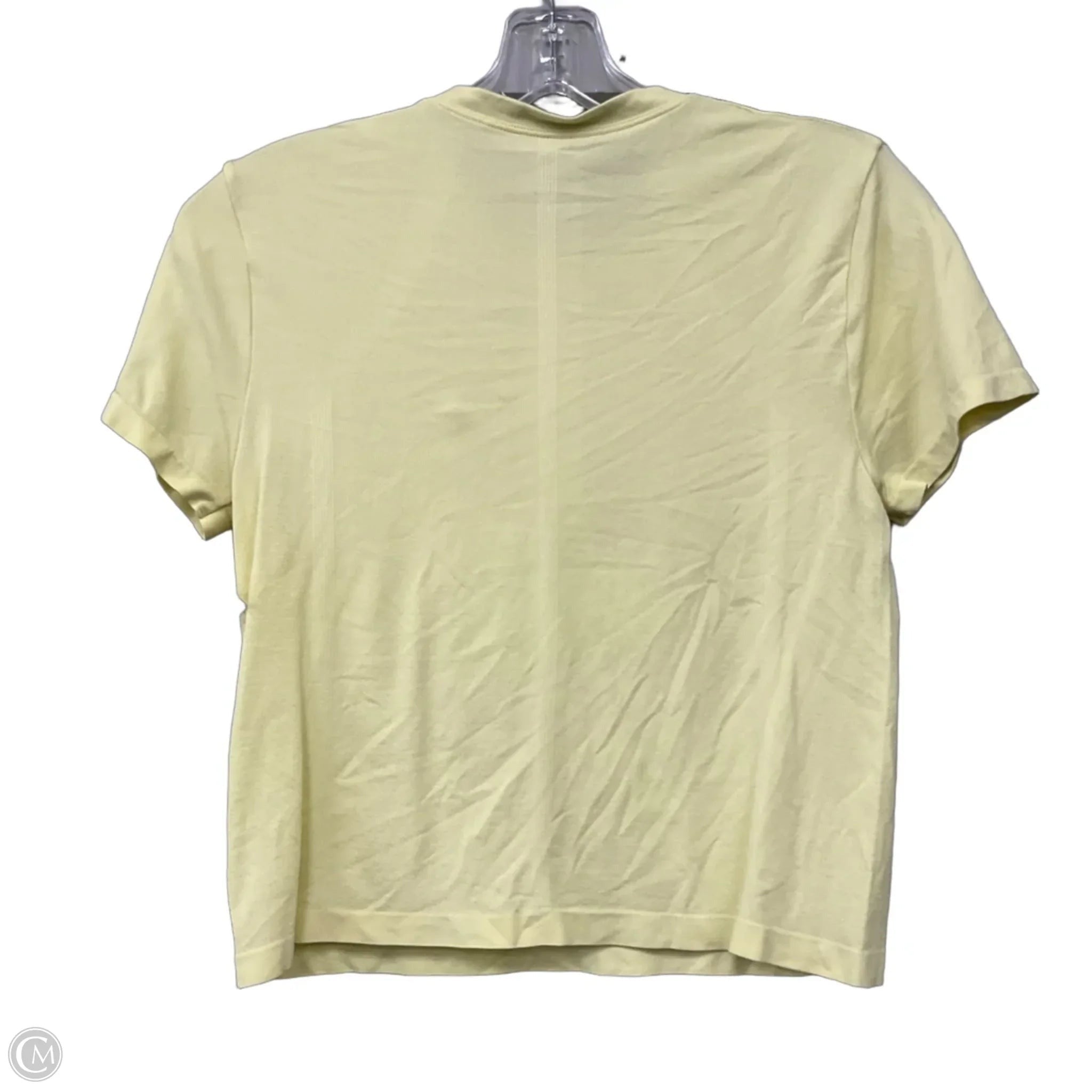 Athletic Top Short Sleeve By New Balance In Yellow, Size: S