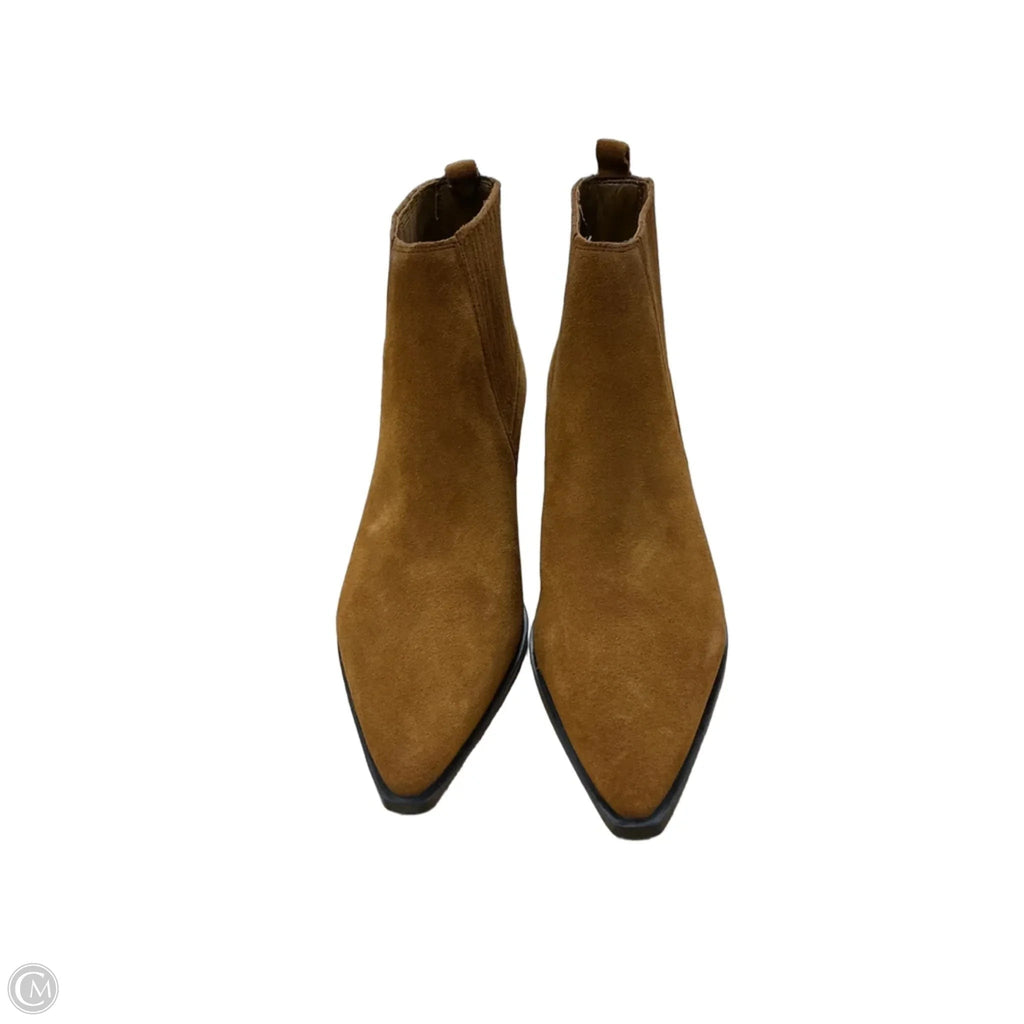 Boots Ankle Flats By Marc Fisher In Brown, Size: 8