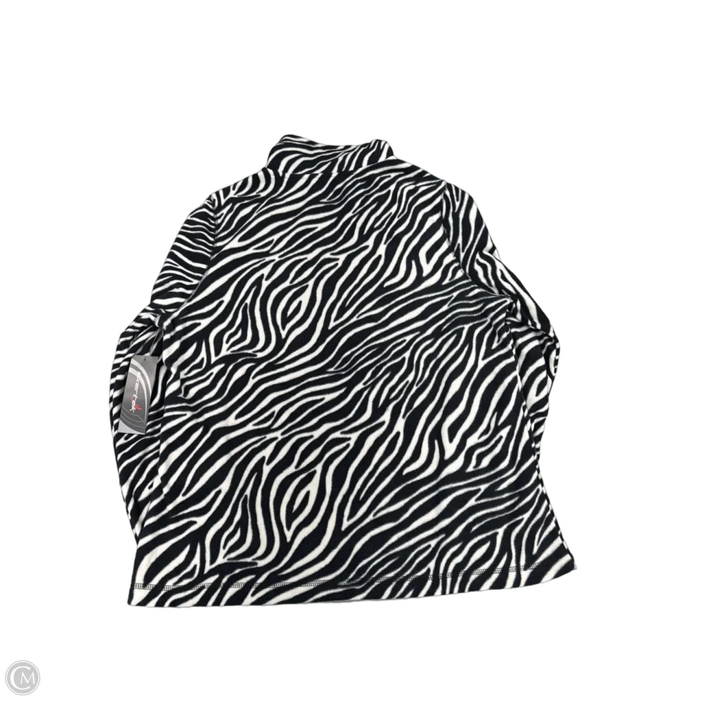 Top Long Sleeve By Exertek In Zebra Print, Size: L