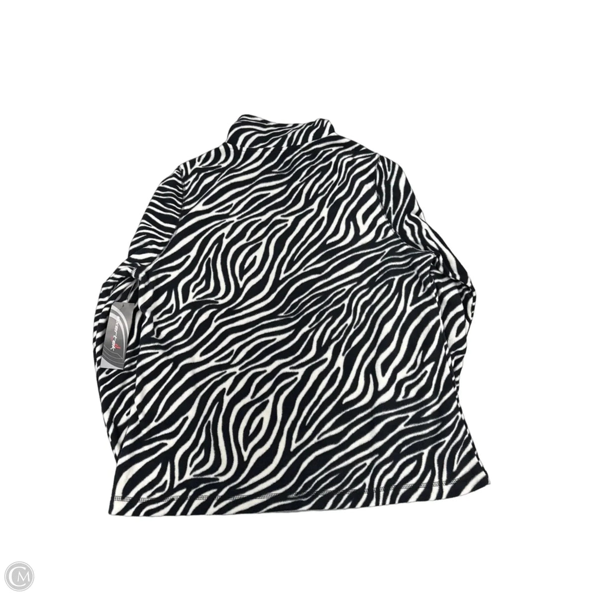 Top Long Sleeve By Exertek In Zebra Print, Size: L