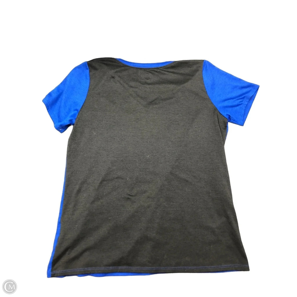 Athletic Top Short Sleeve By Nike In Blue, Size: L